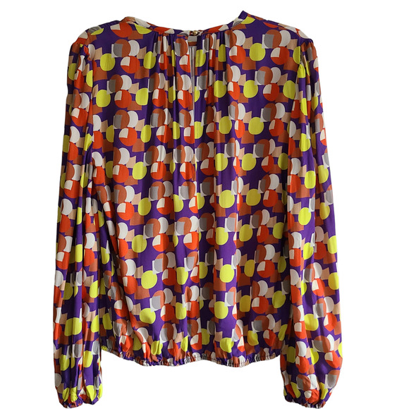 PARISIENNE ET ALORS Colorful Long Sleeve Blouse Women's US 8/Medium  FR 38 - Picture 2 of 10